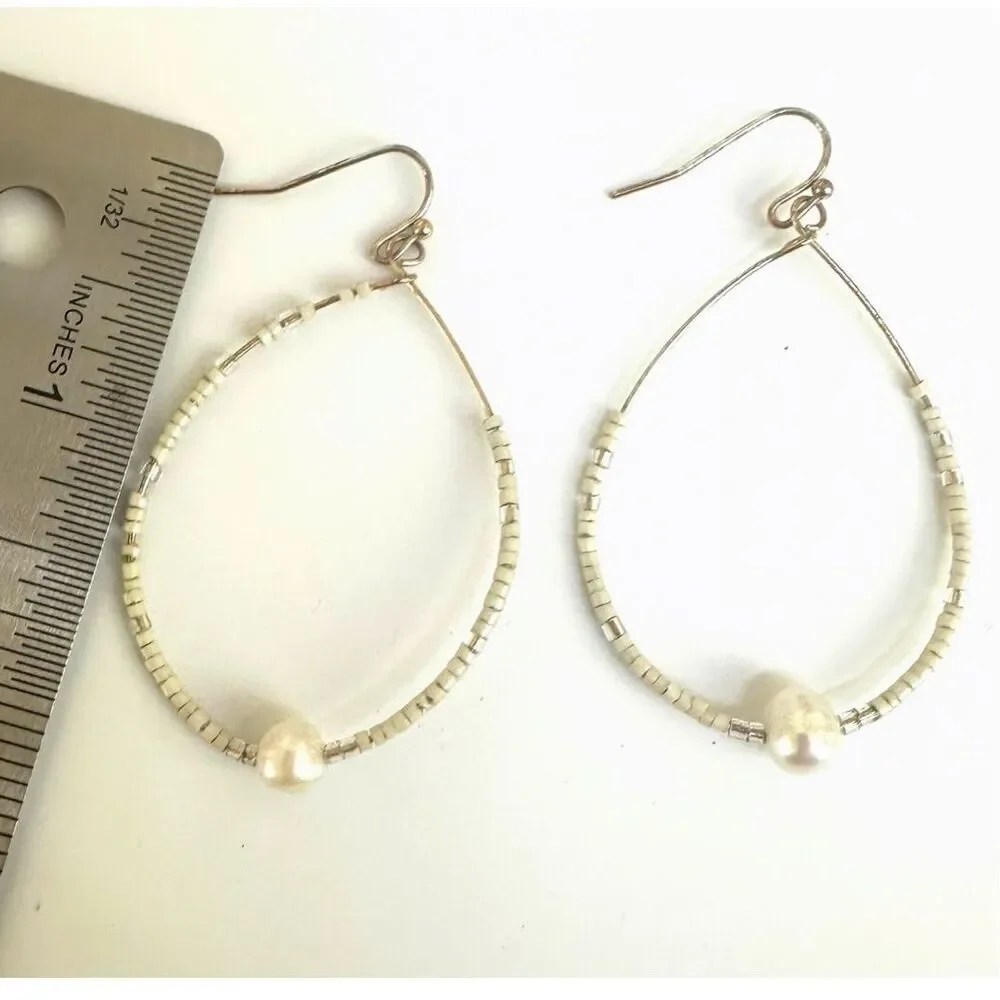 Pearl beaded earrings